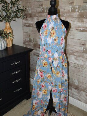 Floral Hi-low Hi-neck Sleeveless Smocked Top flirty flowy feminine cottagecore